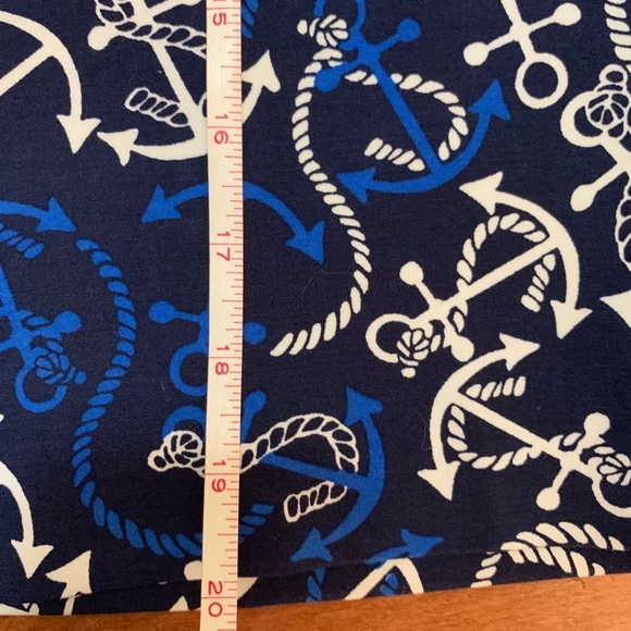 COPY - Banana Republic Size 4 Pencil Skirt Blue & White Nautical Anchor Sailor … - Picture 3 of 3